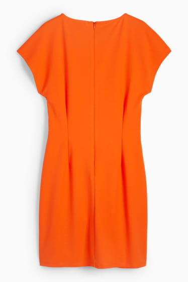 Damen - Fit & Flare Kleid - orange