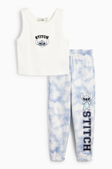 Nen/a - Lilo & Stitch - conjunt - samarreta sense mànigues i pantalons de xandall - 2 peces - blanc / blau clar