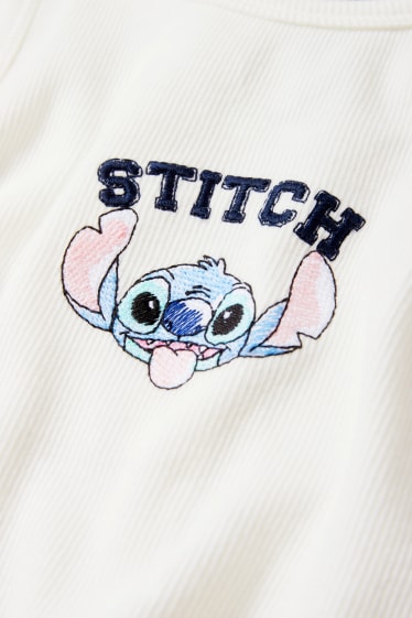 Dzieci - Lilo i Stitch - zestaw - top i spodnie dresowe - 2 części - biały / jasnoniebieski