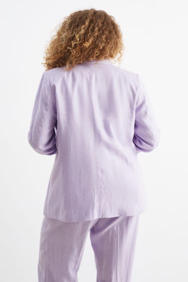 Femei - Blazer de in - cambrat - căptușit - violet deschis