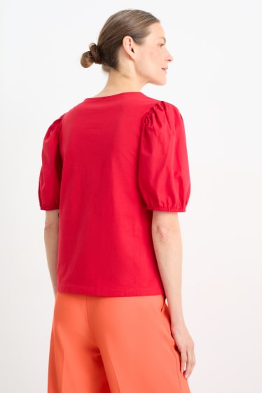 Donna - T-shirt - rosso scuro