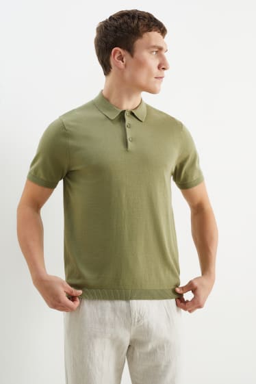 Mężczyźni - Koszulka polo - zielony
