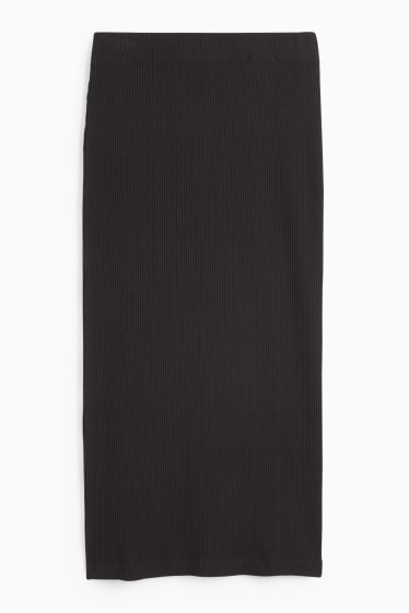 Women - Knitted skirt - black