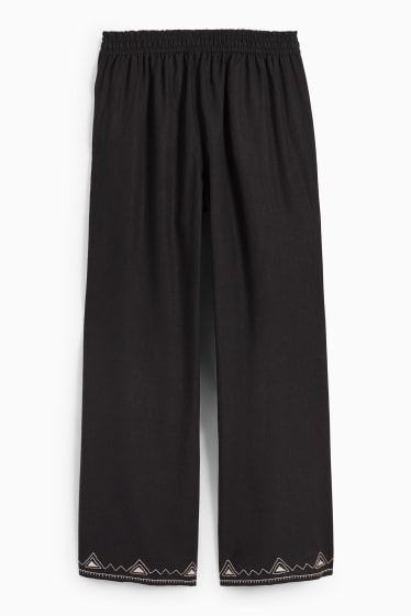 Dames - Rangsutra x C&A - pantalon - high waist - wide fit - zwart