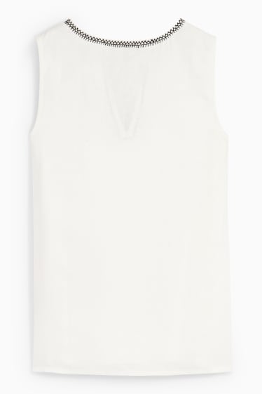 Women - Rangsutra x C&A - blouse top - linen blend - cremewhite