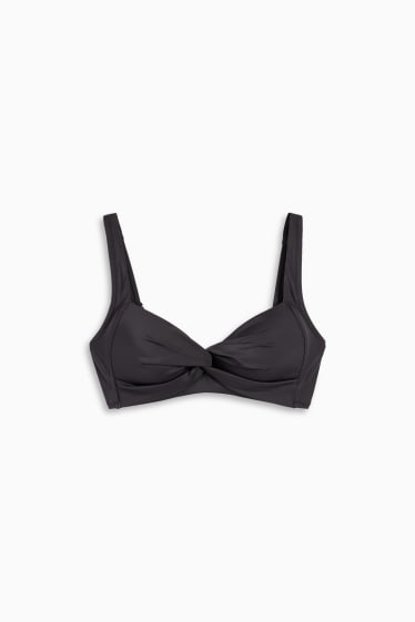 Damen - Bikini-Top mit Knotendetail - wattiert - LYCRA® XTRA LIFE™ - schwarz