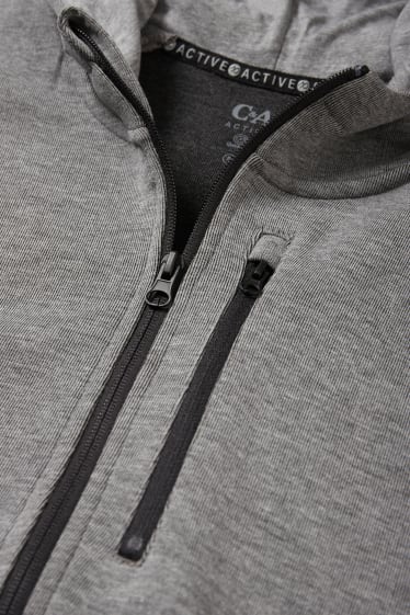 Men - Technical zip-through hoodie - gray