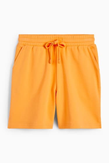 Femmes - Short en molleton basique - orange
