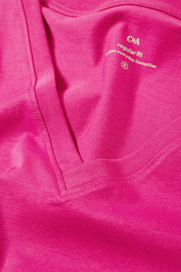 Kobiety - T-shirt basic - różowy