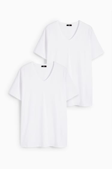 Women - Multipack of 2 - T-shirt - LYCRA® - white