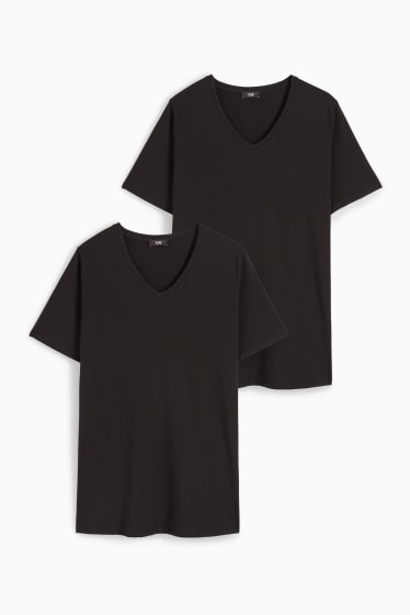 Dames - Set van 2 - T-shirt - LYCRA® - zwart