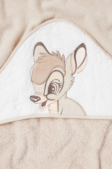 Neonati - Bambi - asciugamano neonati con cappuccio - beige chiaro