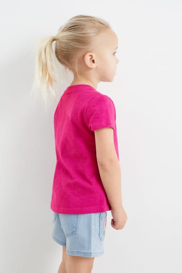 Niños - Sol - camiseta de manga corta - fucsia