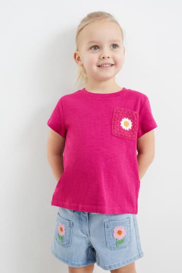 Kinder - Sonne - Kurzarmshirt - pink