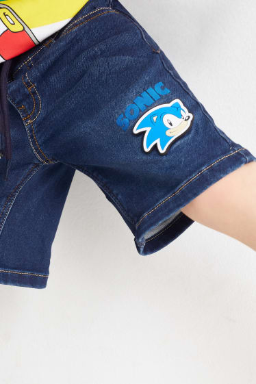 Nen/a - Sonic - texans curts - texà blau fosc