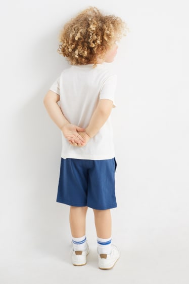 Children - Tractor - set - short sleeve T-shirt and shorts - 2 piece - dark blue
