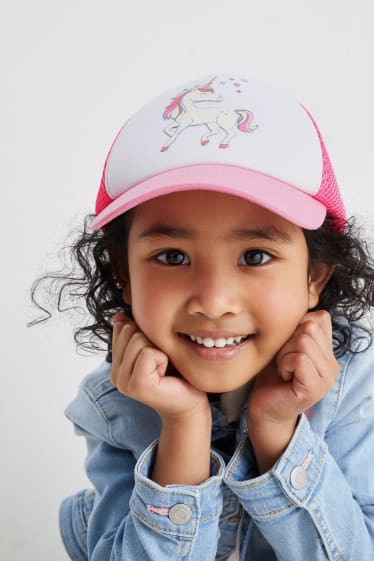Children - Unicorn - baseball cap - pink