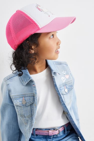 Dzieci - Jednorożec - czapka bejsbolówka - różowy