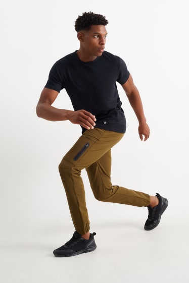 Pánské - Funkční kalhoty - 4 Way Stretch - khaki
