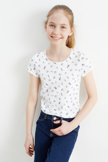 Bambini - Confezione da 2 - t-shirt - bianco / azzurro