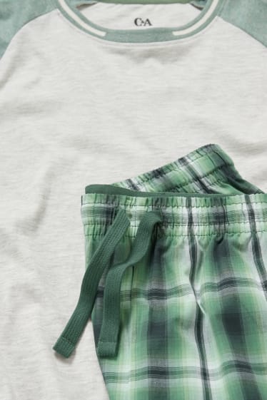 Pánské - Letní pyžamo - světle zelená