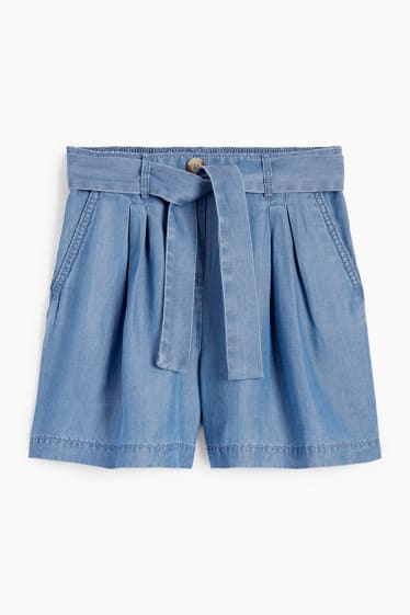 Copii - Pantaloni scurți - aspect de jeans - albastru
