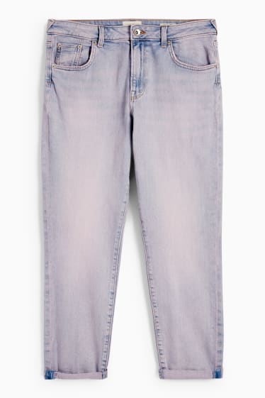 Femei - Boyfriend jeans - talie medie - LYCRA® - roz