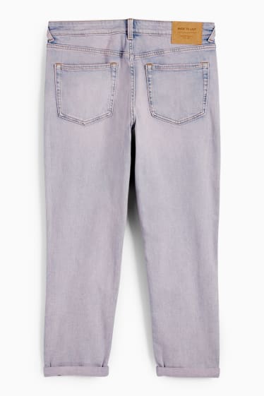 Dámské - Boyfriend jeans - mid waist - LYCRA® - růžová