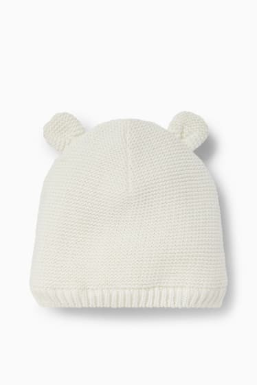 Unisexe - Bonnet pour bébé - blanc crème