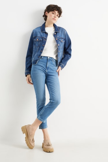 Damen - Slim Jeans - High Waist - helljeansblau