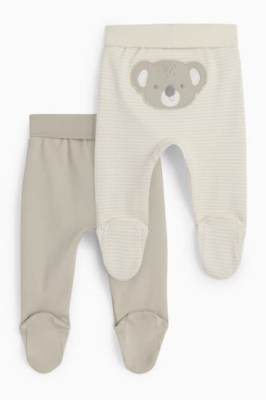 Baby: jongens - Set van 2 - koala - newbornbroekje - beige