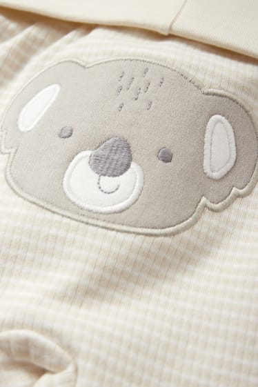 Bébés - Lot de 2 - koala - pantalons nouveau-né - beige