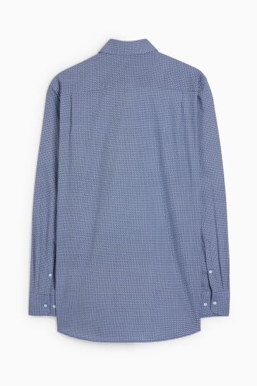 Hombre - Camisa de oficina - regular fit - Kent - de planchado fácil - azul