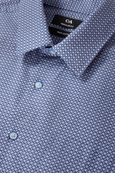 Heren - Business-overhemd - regular fit - kent - gemakkelijk te strijken - blauw