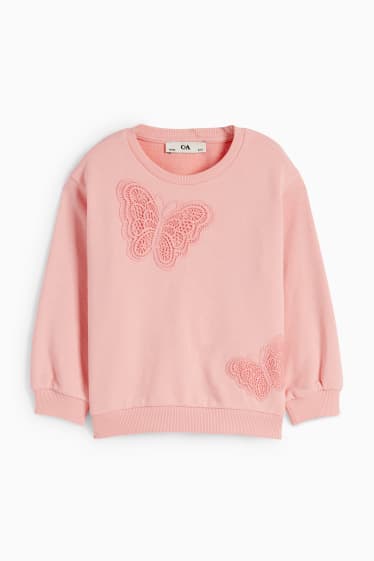 Kinder - Schmetterling - Sweatshirt - rosa