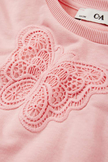 Kinder - Schmetterling - Sweatshirt - rosa