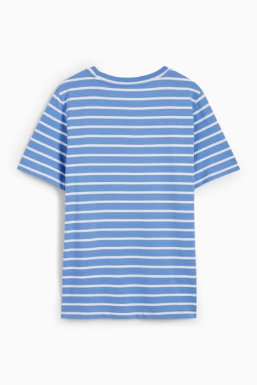 Damen - Basic-T-Shirt - gestreift - blau