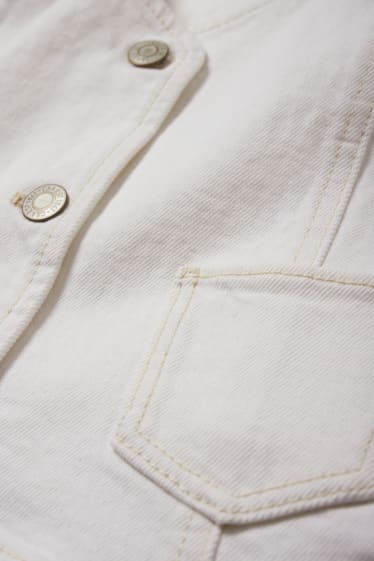Femmes - Gilet sans manches en jean - blanc crème