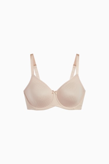 Dames - Minimizer-BH met beugels - licht beige