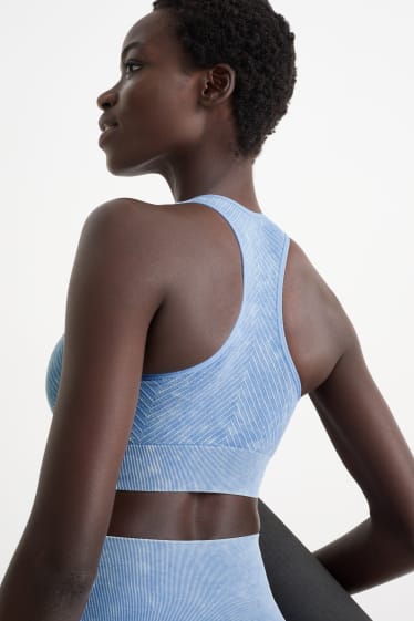 Women - Sports bra - padded - UV protection - light blue