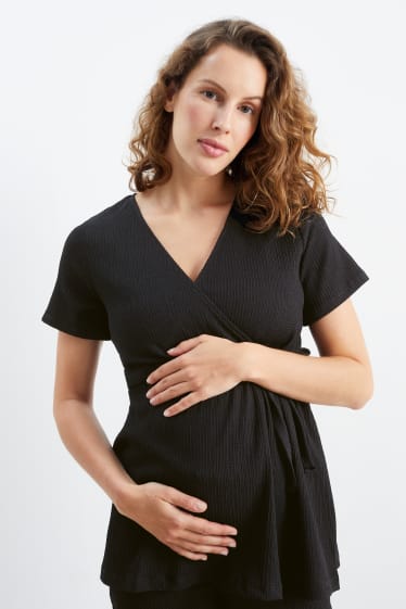 Donna - Blusa per allattamento - nero