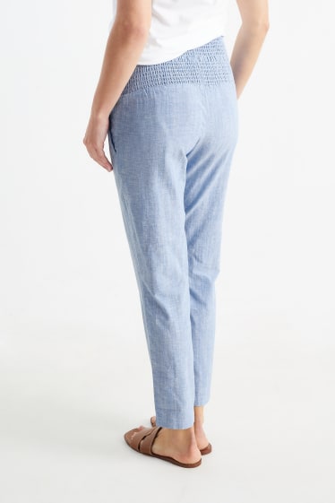 Femei - Pantaloni gravide - palazzo - aspect de jeans - albastru deschis