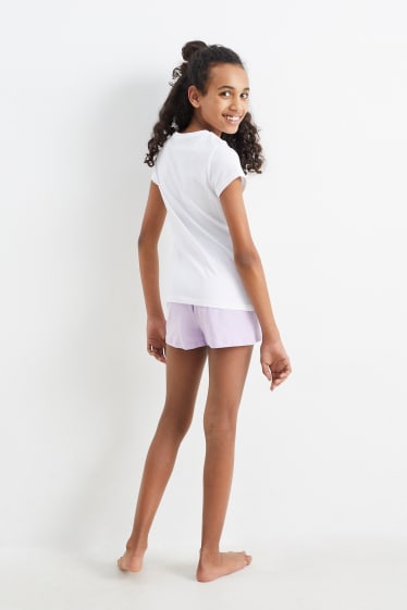 Enfants - Lot de 2 - tropical - pyjashorts - 4 pièces - violet clair