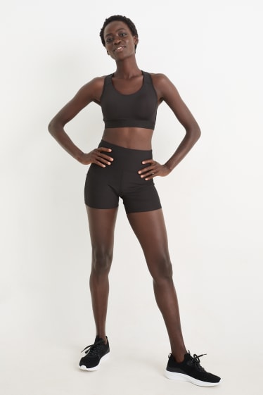 Femei - Pantaloni de ciclism funcționali - efect modelator - 4 Way Stretch - negru