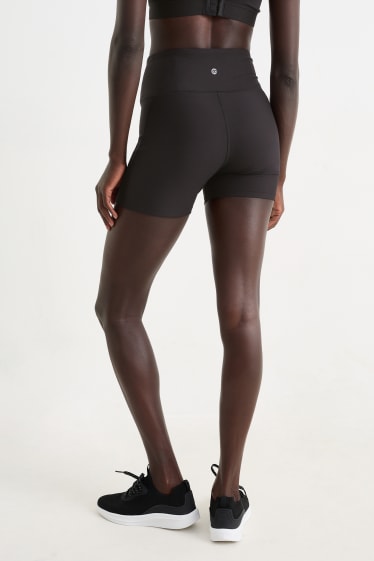 Femei - Pantaloni de ciclism funcționali - efect modelator - 4 Way Stretch - negru