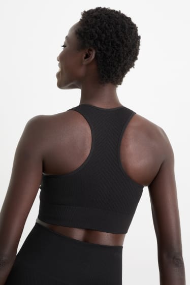 Femei - Sutien sport - vătuit - Stretch - protecție UV - negru