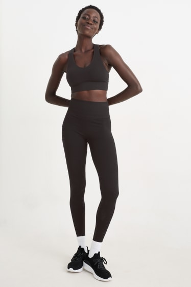 Damen - Sport-Leggings - UV-Schutz - schwarz