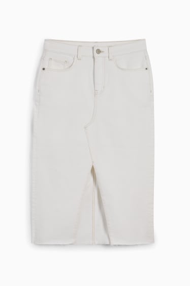 Donna - Gonna di jeans - bianco crema