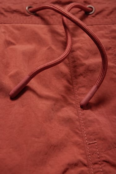 Hommes - Short de bain - rouge foncé