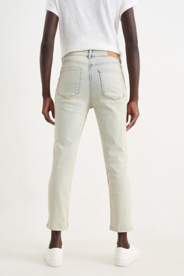 Dames - Slim jeans - high waist - jeanslichtgrijs